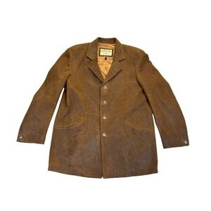 Orvis Womens‎ Leather Jacket Brown Large Lined Pockets